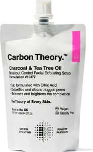 LaQ CARBON THEORY Charcoal & Tea Tree Oil Złuszczający Peeling do twarzy Facial Exfoliating Scrub 1