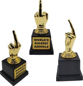 Thumbs Up Mad Monkey - TROFEUM "World's Biggest Asshole" 4