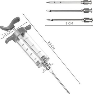 Ruhhy Nastrzykiwarka do mięsa + 3 igły Ruhhy 23055 5