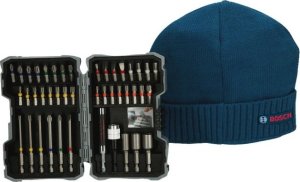 Zestaw narzędzi Bosch Bosch Christmas set screwdriver bit set, 43 pieces (blue, including free Bosch beanie) 1
