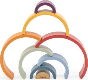 Viga Toys VIGA PolarB Drewniana Tęcza Układanka Klocki Kreatywne Montessori 4