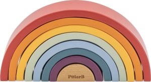 Viga Toys VIGA PolarB Drewniana Tęcza Układanka Klocki Kreatywne Montessori 8