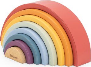 Viga Toys VIGA PolarB Drewniana Tęcza Układanka Klocki Kreatywne Montessori 9