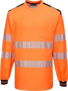 Portwest T185 - T-shirt ostrzegawczy PW3 z długim rękawem - żółty-czarny S 1