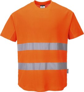 Portwest C394 - Ostrzegawczy T-shirt z panelami z siatki - pomarańczowy S 1