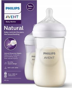 Avent SCY903/01+SCY900/01 BUTELKA 260ML+ BUTELKA 125ML RESPONSYWNA NATURAL 2
