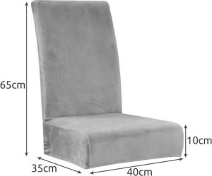 Ruhhy Pokrowiec na krzesło- szary welur 22979 4