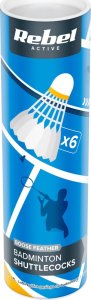 Rebel Active Lotki piórowe do badmintona  z pierza gęsiego 6 szt. (RBA-4103) 4