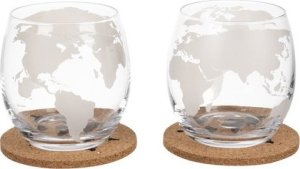 Malatec Zestaw do whisky w kształcie globusa 10