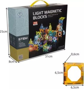 Kruzzel Klocki magnetyczne- tor 77el. Kruzzel 22684 11
