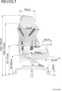 Fotel Signal Fotel gamingowy obrotowy Revolt czarny/czerwony 7