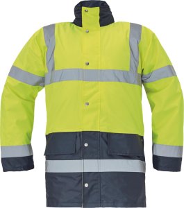 Kurtka męska CERVA SEFTON HV - ocieplana kurtka zimowa, odblaskowe taśmy, wodoodporność, rozm. XS-3XL, - czerwony odblaskowy 3XL 9