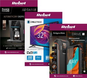 Rebel Komplet 3 plakatów Electro - Drive 10, Ekspres automatyczny, TV Cabletech 1