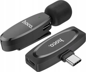Mikrofon Hoco HOCO mikrofon krawatowy bezprzewodowy Typ C L15 czarny 4