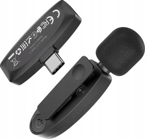 Mikrofon Hoco HOCO mikrofon krawatowy bezprzewodowy Typ C L15 czarny 5