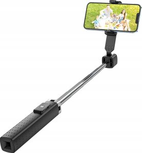 Monopod Hoco HOCO uchwyt selfie z pilotem bezprzewodowym fourpod K18 czarny 1