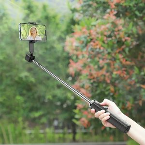 Monopod Hoco HOCO uchwyt selfie z pilotem bezprzewodowym fourpod K18 czarny 6