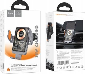 Hoco HOCO uchwyt samochodowy indukcyjny do kratki 15W HW7 szary 2