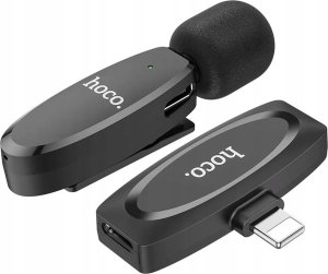Hoco HOCO mikrofon krawatowy bezprzewodowy Lightning L15 czarny 4