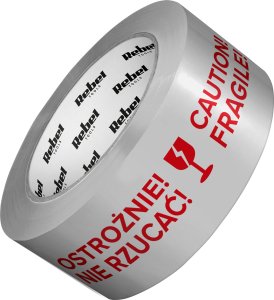 Rebel Taśma pakowa OSTROŻNIE SZKŁO REBEL (50mic x 48 mm x 132 m) 3