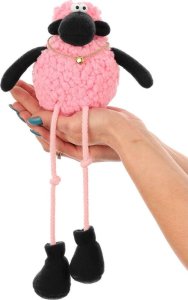 Saska Garden BARANEK SIEDZĄCY RÓŻOWY 10+25CM DEKORACJA WIOSENNA 6