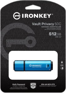 Pendrive Kingston Kingston Technology IronKey Vault Privacy 50 pamięć USB 512 GB USB Type-C 3.2 Gen 1 (3.1 Gen 1) Czarny, Niebieski 1