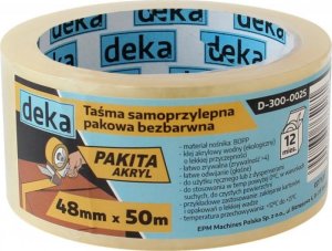 Deka TAÅMA PAKOWA BEZBARWNA 48MM*50M 1