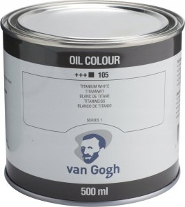 Talens Van Gogh Oil Colour Tin Titanium White (Safflower Oil) 105 1