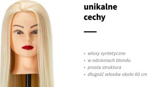 Activeshop Główka treningowa fryzjerska Gabbiano WZ2 syntetyczne włosy, kolor 613H, długość 24" 7