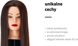 Activeshop Główka treningowa fryzjerska Gabbiano WZ2 syntetyczne włosy, kolor 4H, długość 24" 7