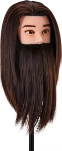 Activeshop Główka treningowa z brodą fryzjerska Gabbiano WZ4 syntetyczne włosy, kolor 4H, długość 8"+6" 3