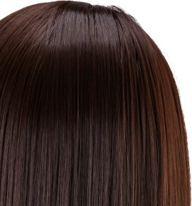 Activeshop Główka treningowa z brodą fryzjerska Gabbiano WZ4 syntetyczne włosy, kolor 4H, długość 8"+6" 5