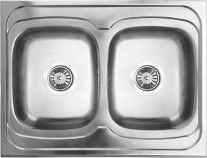 Zlewozmywak Kuchinox SK2_020T / KUCHINOX / ZLEW / STALOWY NAKŁADANY 2KOM. 60X80 GŁADKI + SYFON (OKS_B14K) / 7