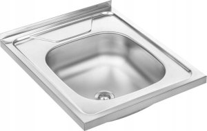 Zlewozmywak Kuchinox SK6_010T / KUCHINOX / ZLEW / 60 STALOWY NAKŁADANY 60X50 1KOM, GŁADKI + SYFON (OKS_B13Y)  / 2