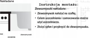 Zlewozmywak Kuchinox SK6_010T / KUCHINOX / ZLEW / 60 STALOWY NAKŁADANY 60X50 1KOM, GŁADKI + SYFON (OKS_B13Y)  / 9
