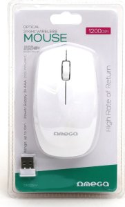 Mysz Omega OMEGA MYSZ BEZPRZEWODOWA MOUSE WIRELESS 1200DPI WHITE [45865] 4