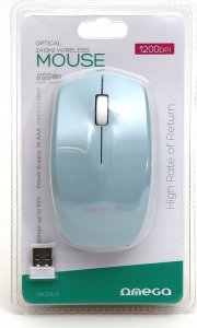Mysz Omega OMEGA MYSZ BEZPRZEWODOWA MOUSE WIRELESS 1200DPI LIGHT BLUE [45867] 5