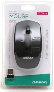 Mysz Omega MYSZ BEZPRZEWODOWA MOUSE WIRELESS 1200DPI BLACK [45864] 4