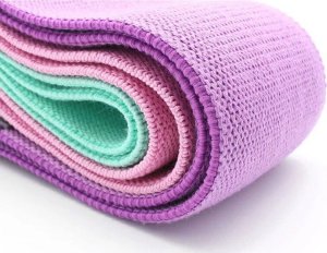 Rebel Zestaw gum do ćwiczeń materiałowy - Mini Band M, 27-55 kg, 3 gumy materiałowe, REBEL ACTIVE 2