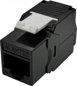 Adapter AV Alantec Moduł keystone RJ45 beznarzędziowy UTP kat.5e, SLIM, kolor czarny ALANTEC 1