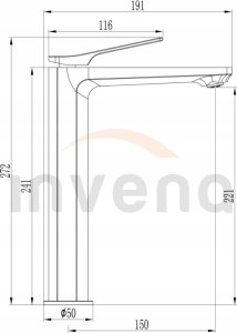 Bateria umywalkowa Invena MIXER WASHBASIN HIGH NERI COPPER 2