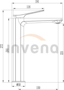 Bateria umywalkowa Invena MIXER WASHBASIN HIGH NERI COPPER 3