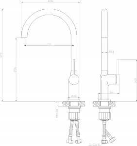 Bateria kuchenna Invena MIXER KITCHEN KAWALA BLACK 2