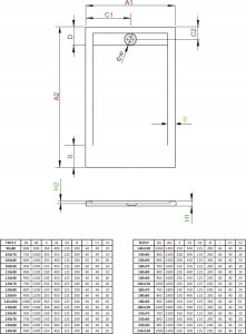 Radaway RADAWAY BRODZIK TEOS F 100X90 BIAŁY 5