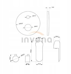 Prodmax BATERIA PODT 2-F SIROS CHROM ROZETA OKRAGLA TREND 2