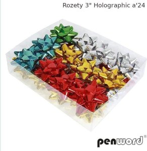 Party Deco Rozety holographic (24szt) 1