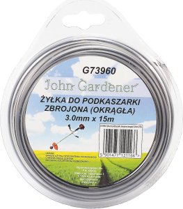 John Gardener Żyłka do podkaszarki zbrojona(okrągła)3,0mmx15m(10/80) 1