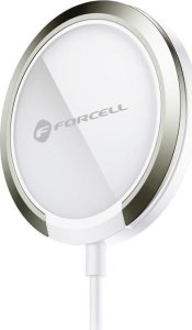 ForCell FORCELL F-ENERGY PowerPod ładowarka indukcyjna kompatybilna z MagSafe z ringiem/podstawką 2A 15W biała 1