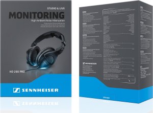 Słuchawki Sennheiser Sennheiser HD 280 Pro HiFi Over Ear hovedtelefoner Over-ear Noise Cancelling Sort 6