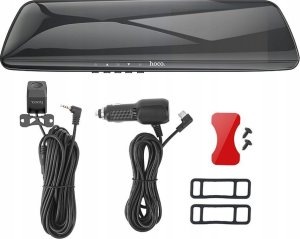 Kamera Hoco HOCO kamera samochodowa z wyświetlaczem 4,5" na lusterko + kamera tylna 1080P/30fps DV4 czarna 3